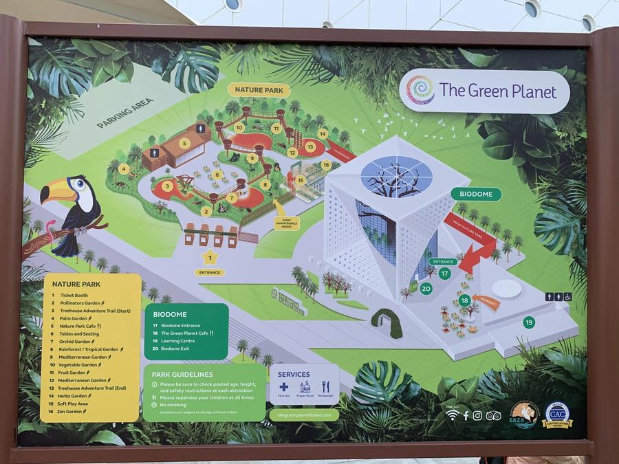mapa Green Planet Dubai