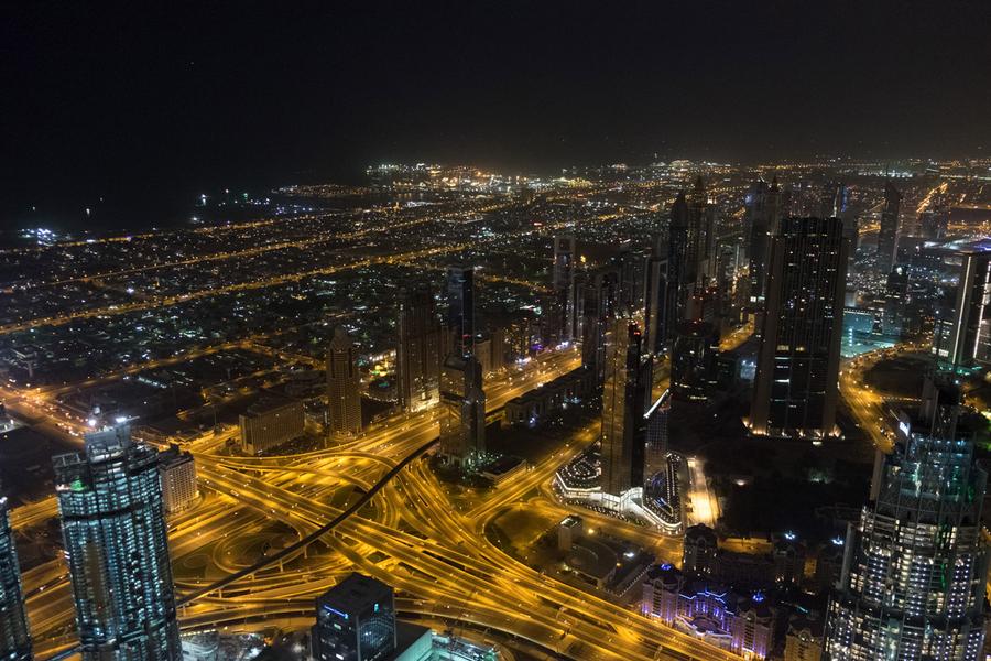 vista de los rascacielos desde el Burj Khalifa