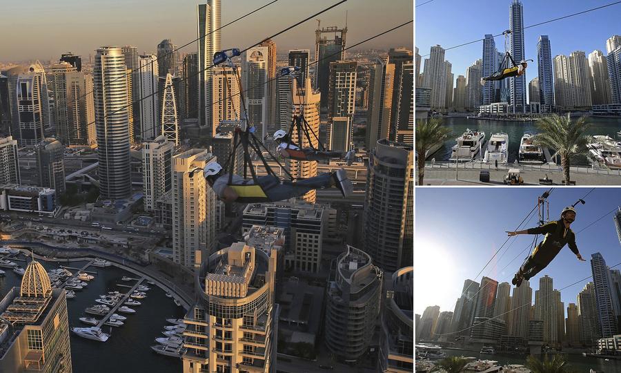 opinion de la tirolina en Dubai Marina